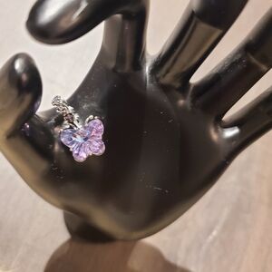 Elegant Silver Butterfly Pendant Necklace